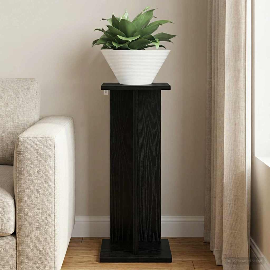 Plant Stand Black Oak 25 X 25.5 X 60.5 Cm