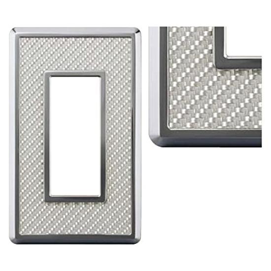 Sugatsune Kogyo Switch and Outlet Plate, Carbon Fiber Series, White, PXP-CF01-WT