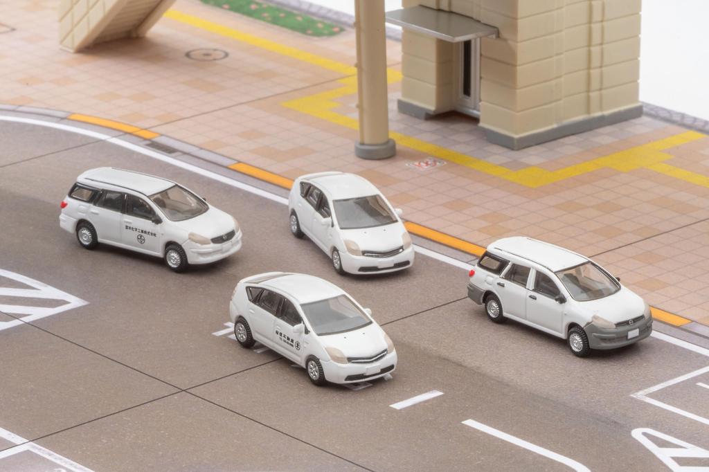 The Car Collection Car Collection Basic Set Selection (Select) Business Car White Diorama Supplies