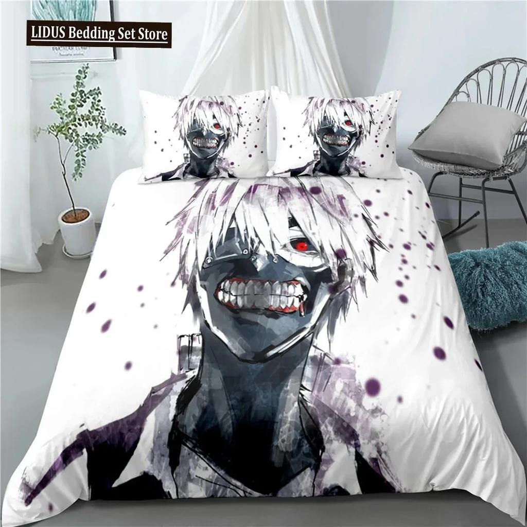 Anime Tokyo Ghoul 3D Printed Bedding Set Duvet Covers Pillowcases Comforter Bedding Set Bedclothes Bed