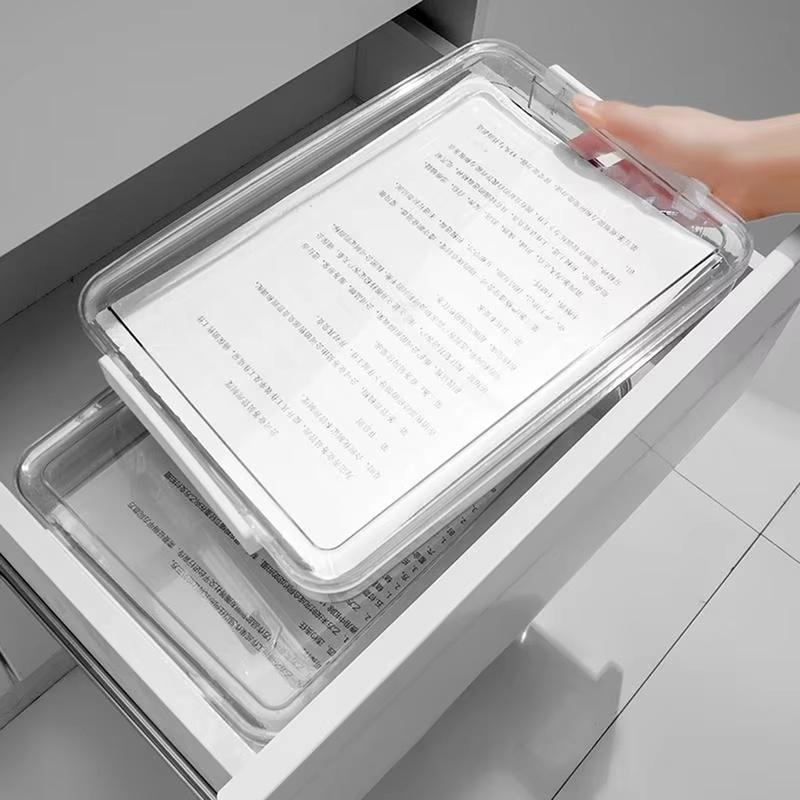 Dustproof Document Storage Box Wear Resistant BPA Free Plastic A4 File Holder for Home Office File Classification