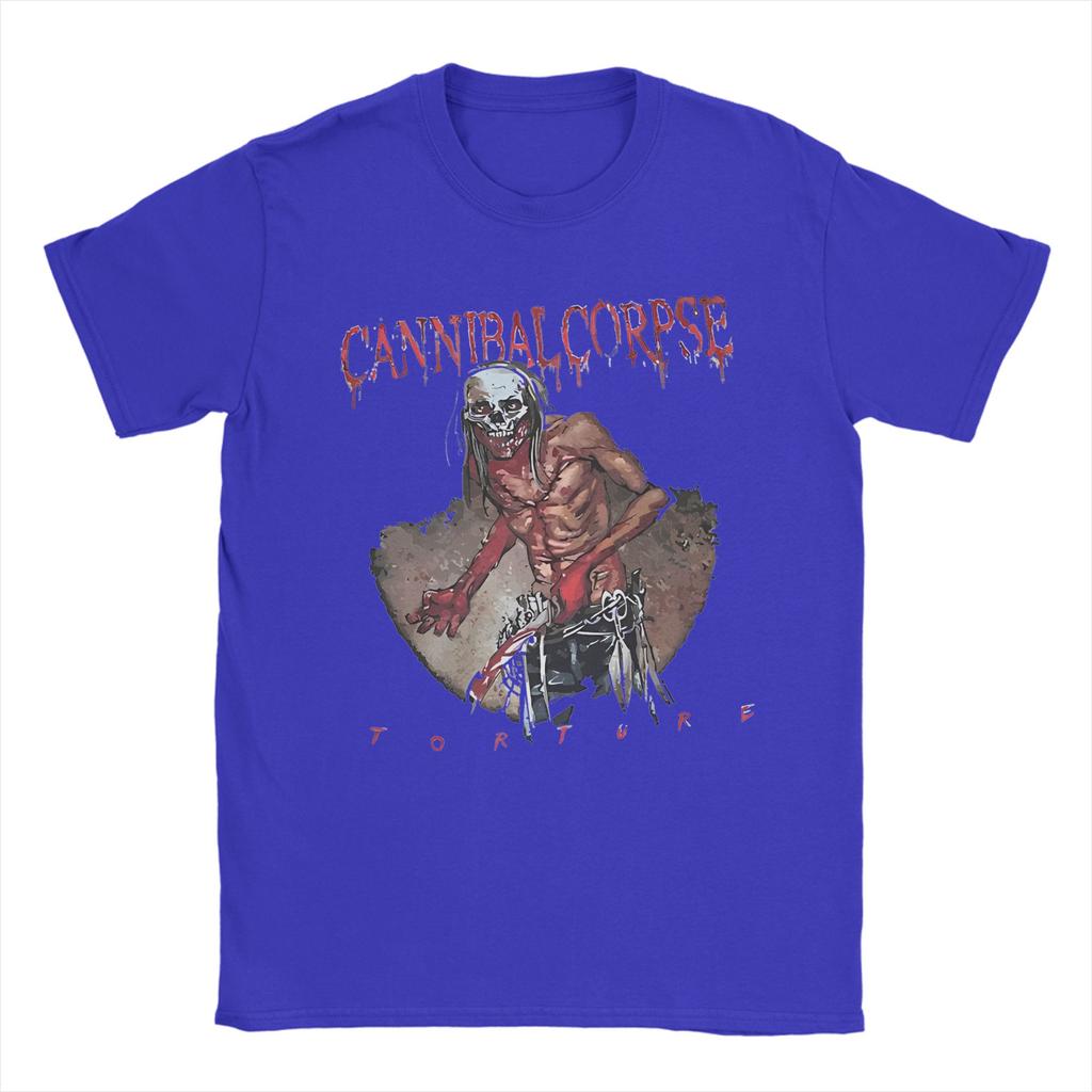 Men TShirt Cannibal Corpse Torture Vintage Cotton Tee Shirt Short Sleeve T Shirts Round Neck Tops Plus Size