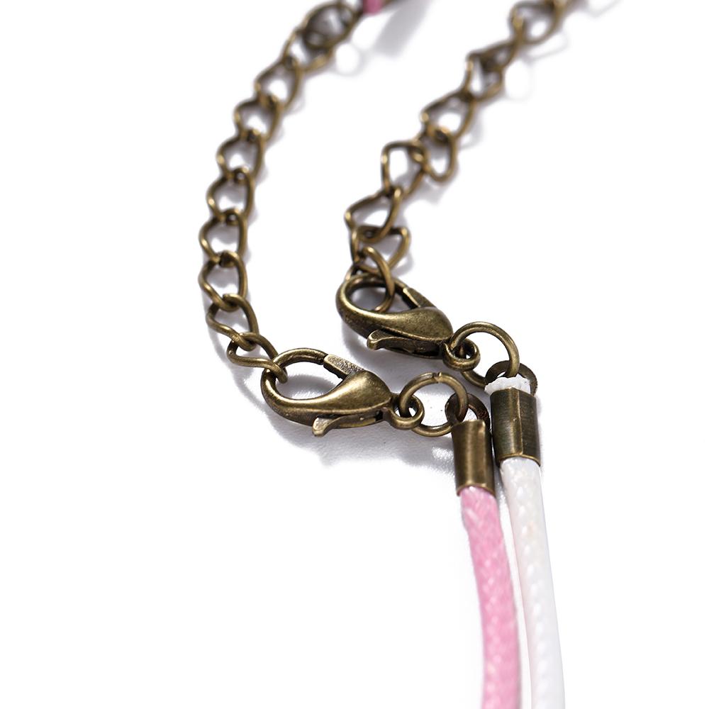 10Pcs 1.5/2mm Colorful Leather Braided Rope Bronze Lobster Clasp Tail Chain Connector for DIY Pendant Jewelry Making Supplies