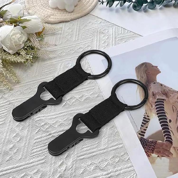 2Pcs Metal Plastic Hat Clip Textile Strap for Firm Hat Attachment Lightweight for Hat Retention Wind Proof Design
