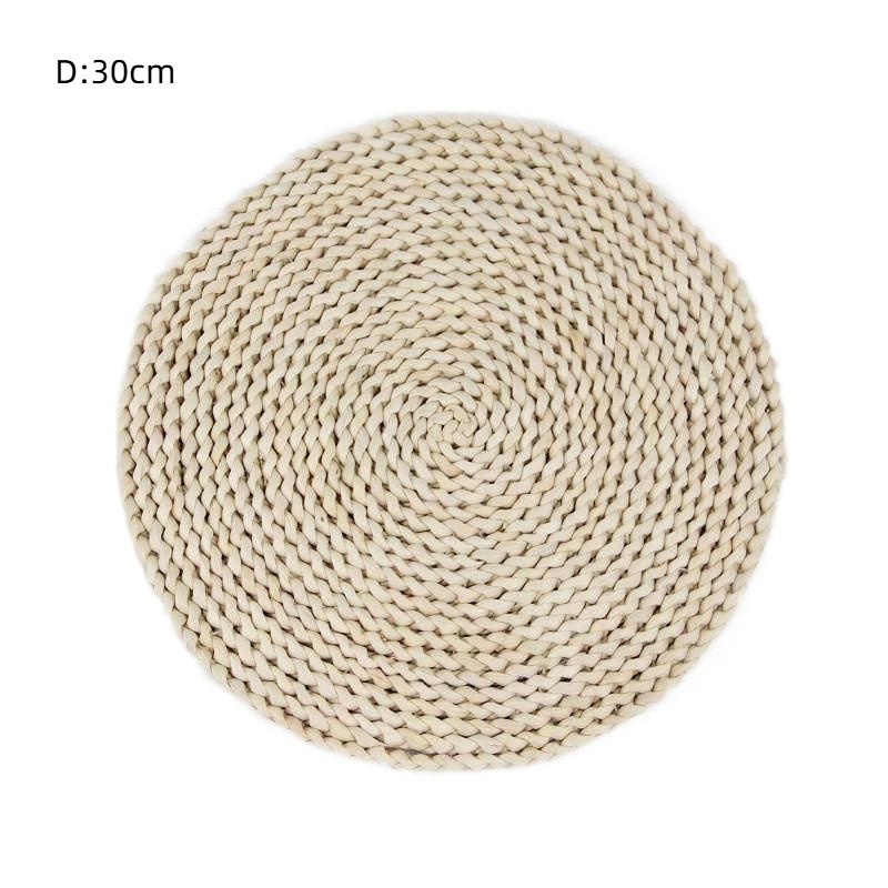 

Подставки под чашки из ротанговой соломы Коврик для обеденного стола Теплоизоляция Держатель для кастрюли Плетеная подставка под стакан Кухонные принадлежности 30cm