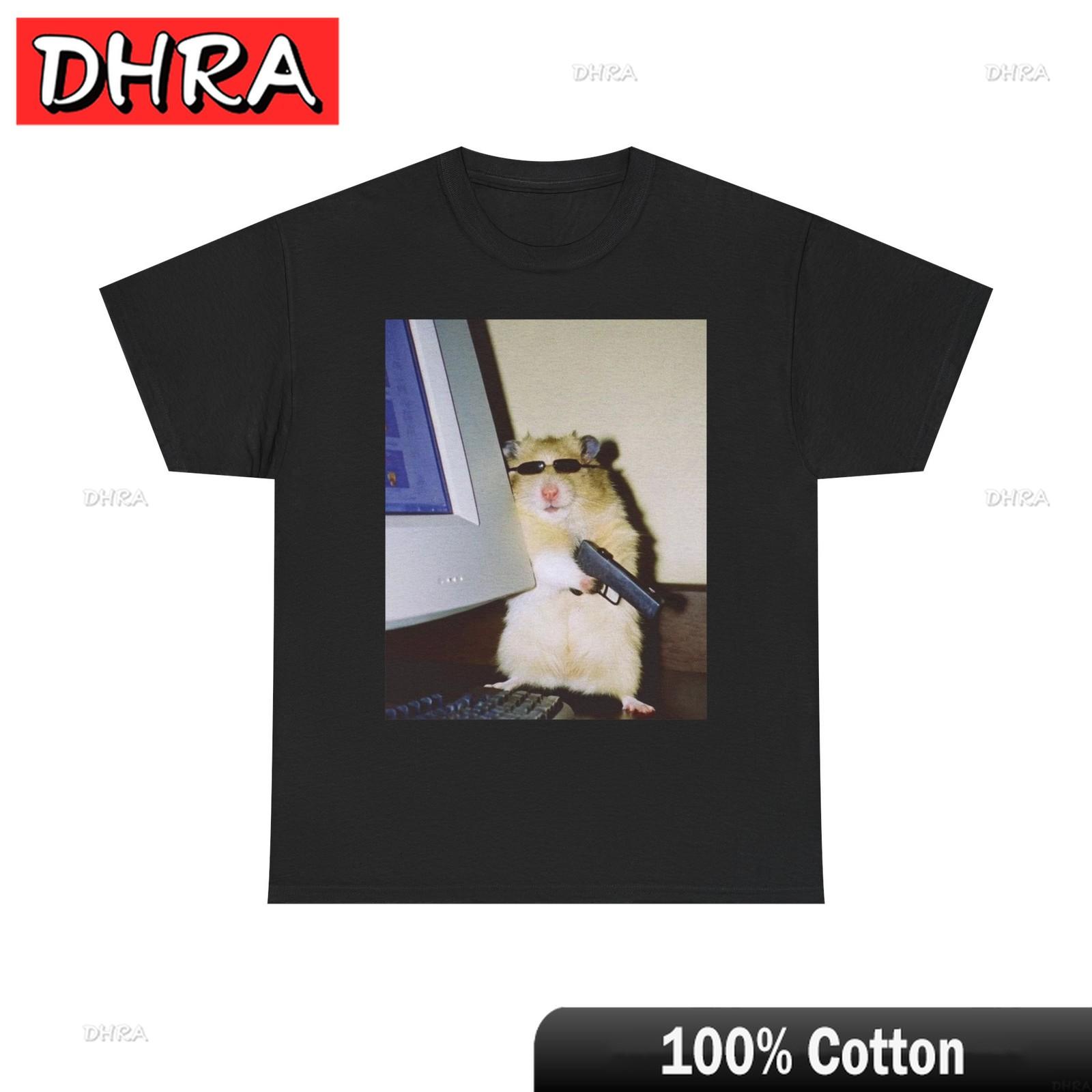 

Funny Hamster Stick Up Meme Graphic TShirt Unisex Heavy Cotton Tee Tees Cool Creative Trendy Tees Women Rapper Tee TShirt 4XL