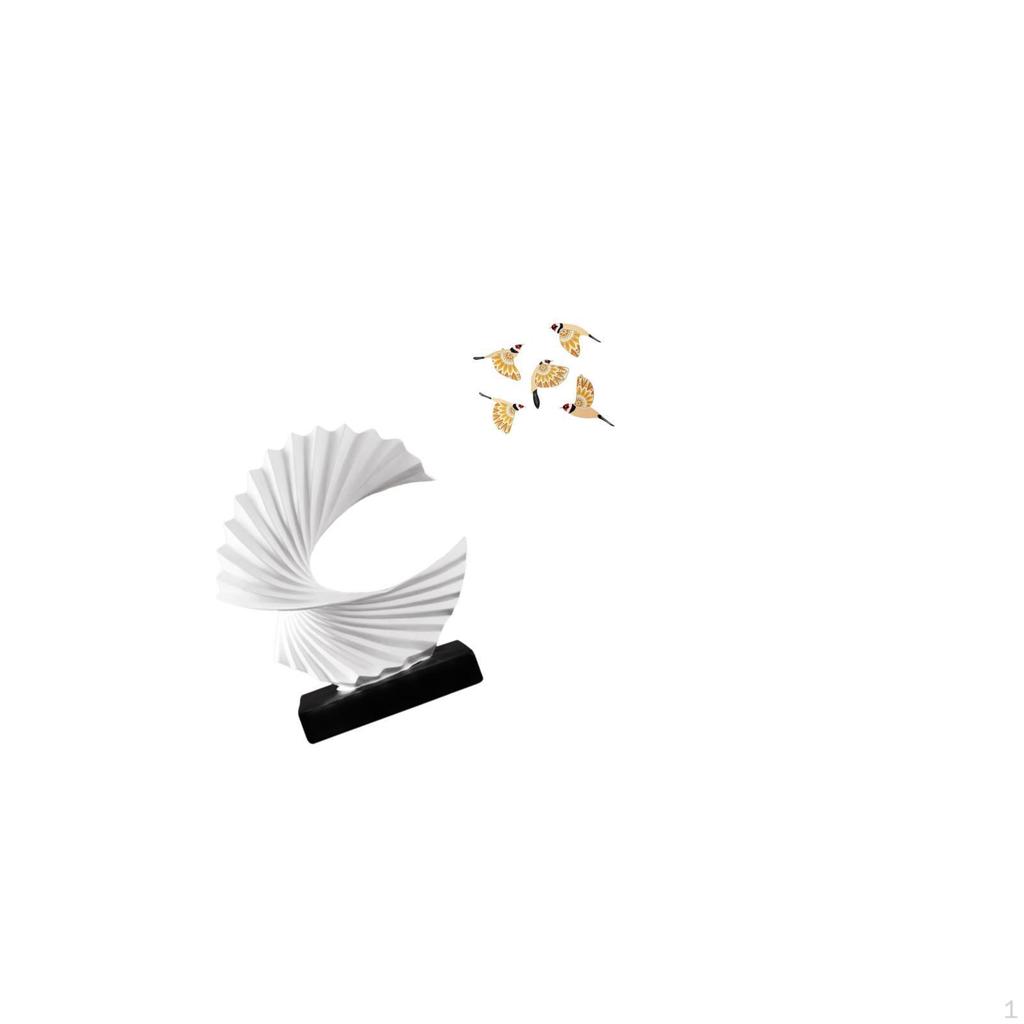 Resin Sculpture Wooden Wall Art Ornament Decorative Abstract Figurine Collectible Gift for Bedroom