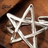 Hollow Star Shape Finger Ring Thumb Adjustable Opening Design Titanium