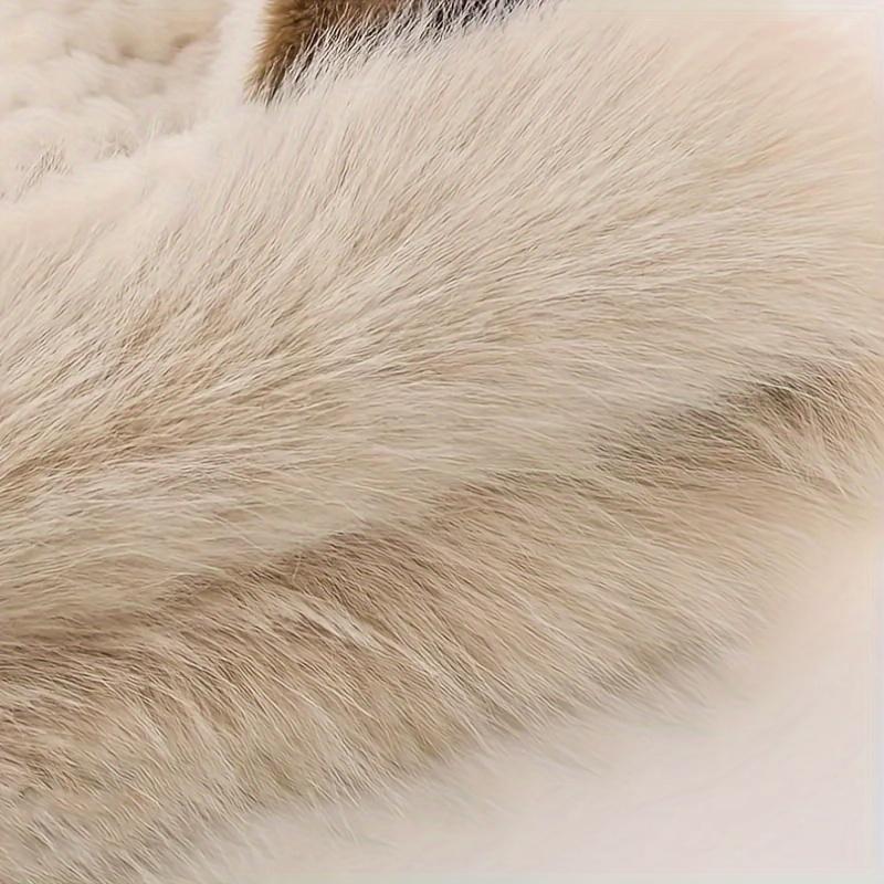 Winter Warm Hooded Scarf - Cute Animal Design, Fluffy Plush Women's Bonnet with Cartoon Ears and Thick Warm Elastic Scarf