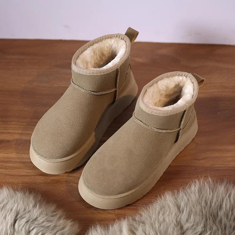 New Classic Thickened Fluff Women's Snow Boots Comfortable Warm Ankle Boots Women Winter Ladies Shoes Chunky Botas Mujer