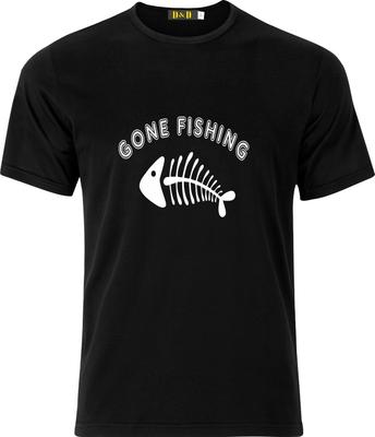 Gone Fishing  Xmas Funny Cotton T Shirt Mens Womens Tees Top