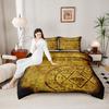Artistic The Last Alchemist Occult Seal Art Yellow King Size Duvet Cover, Hygienic Washable Duvet Cover, Comfy Bedding Set for Family Use