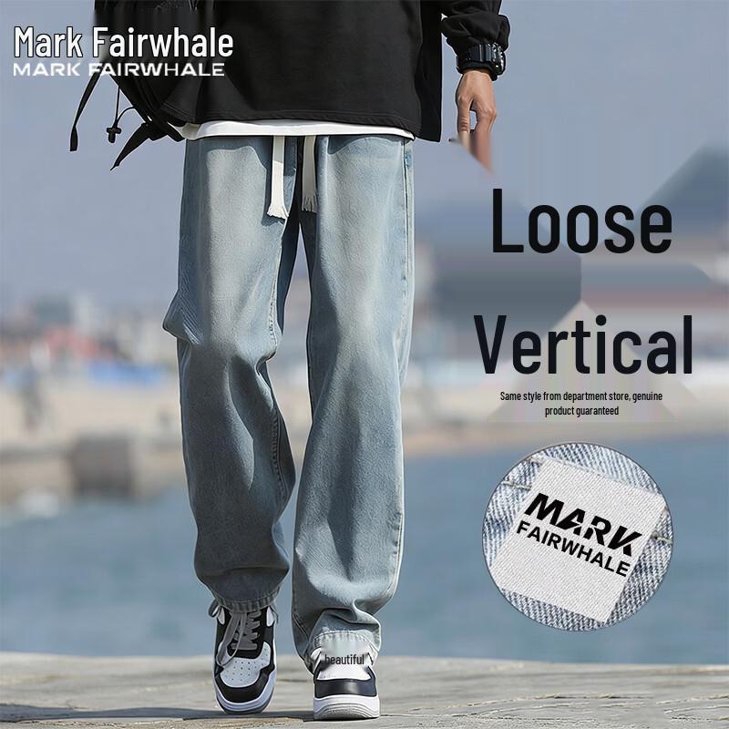 Mark Fairwhale Men s Straight Fit Loose Casual Jeans M