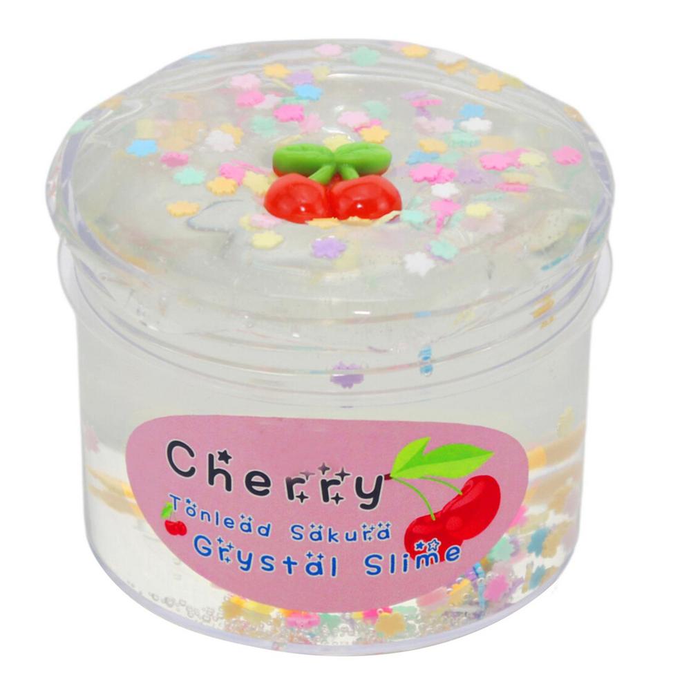 

Kids Childrens 1pc 70ml Clear Slime, Large Size Fluffy Stretchy Sensory Toy, Stress Relief Putty for Adults, DIY Crystal Jelly Clay