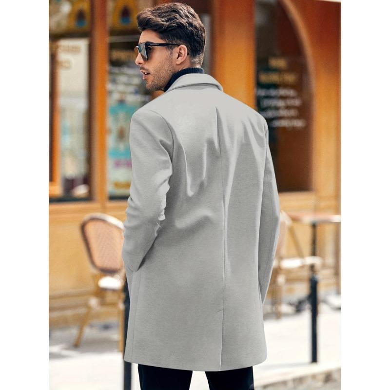 Male Streetwear Jackets Man's Solid Color Casual Outerwear And Coats Single Breasted Lapel Wool Men's Jacket For Spring Winter