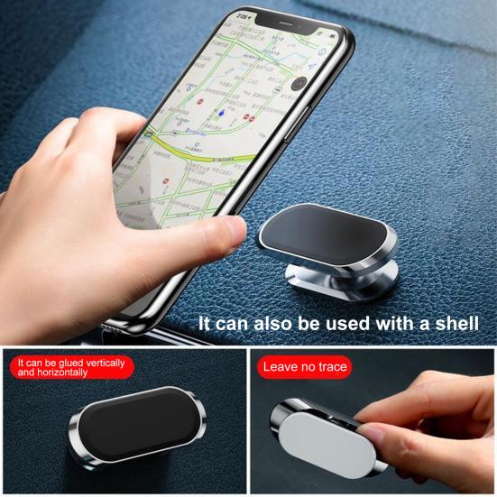 Phone Holder Self Adsorption Aluminium Alloy Adhesive Strong Magnetic Firm Phone Catcher