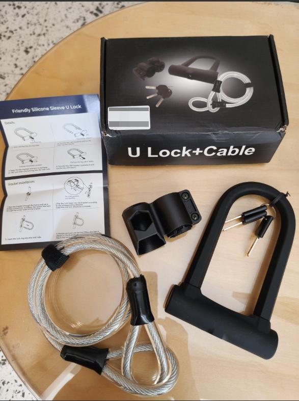 Lucchetti a U, Lucchetti per biciclette, adatti per biciclette elettriche, scooter elettrici e piccoli veicoli elettrici.