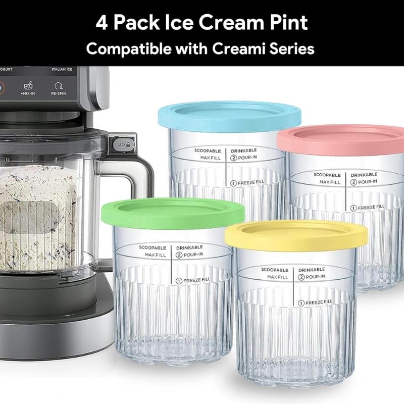 Gefrierschrank Eisbecher für NC500 NC501 Serie Aufbewahrungsglas mit Deckeln