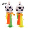 Football Party Favor 2Pcs Soccer Cheering Horn, 3 Tone Sports Fan Noise Maker, Plastic Horn Handheld Stadium Trumpet for Game Day, Accessory Black And