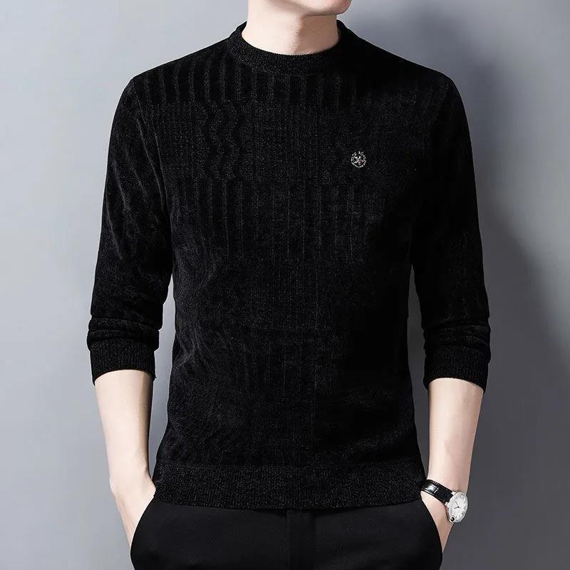 Autumn and Winter Round Neck Sweater Plus Velvet Padded Bottoming Shirt T-shirt Knitwear Thermal Underwear Pullover