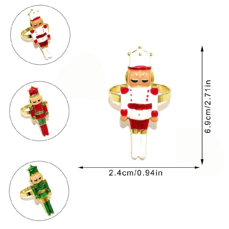 Nutcrackers Themd Metal Napkin Holders Set Of 6 Corrosions Resistant Holiday Dining Table Decorations