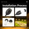 8PCS Solar Flickering Flame Light - Warm, Decorative Analog Flame Light Garden | Flickering Flame Effects | Durable Plastic, LED Light