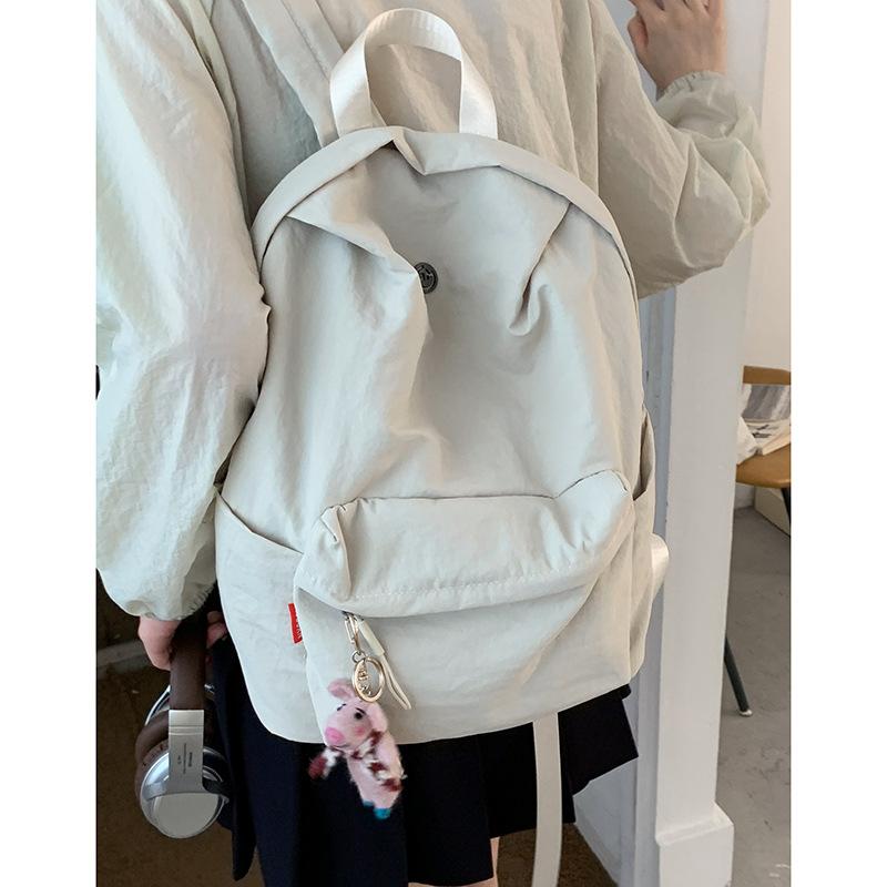 

Leisure college style backpack women s 2025 new fashion Korean version backpack casual large-capacity student schoolbag бежевый