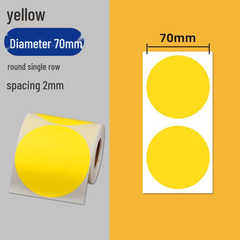 Color Coated Self-Adhesive Barcode Label Paper - Round Stickers In Various Sizes