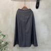C S In The Room Women baCk bandIng Cut Flare Long Skirt 3Color