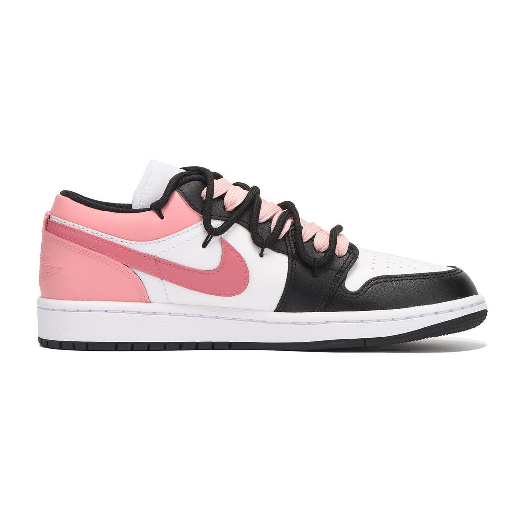 Jordan Air Jordan 1 Slip Resistant Coverage Low top Vintage Basketball Shoes Women's Black Pink DC0774-101(Team-SBOX)-Random packaging bags