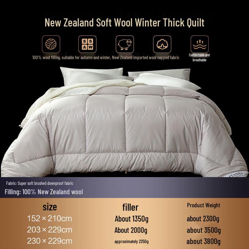 FUANNA Zhuocui New Zealand Wool Winter Duvet