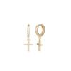 REETI 925 Silver Earrings High Quality Retro Simple Cross Zircon Jewelry for women