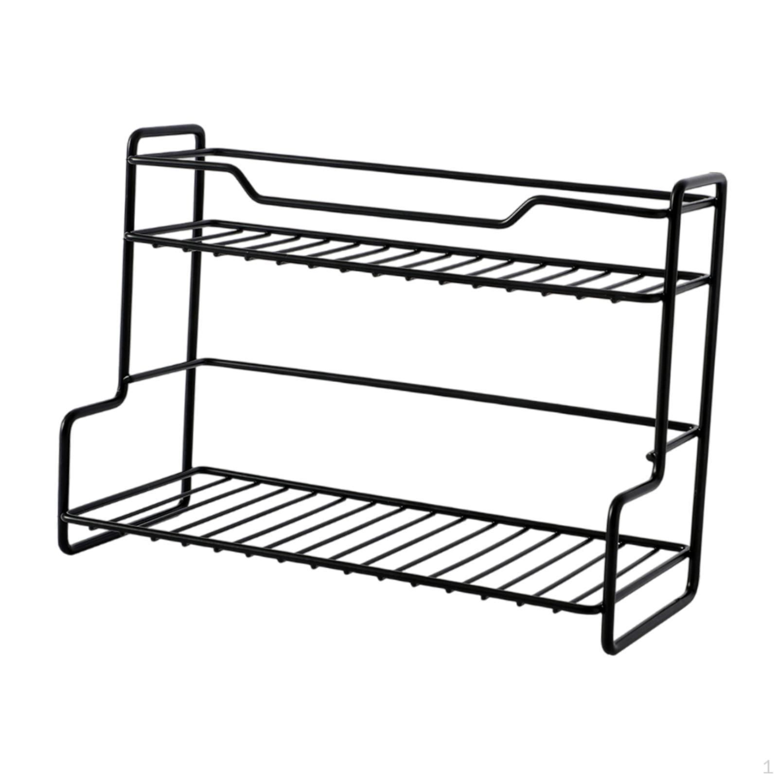 

Стойка для хранения вещей для ванной комнаты и душа, практичная полка для хранения приправ чёрный