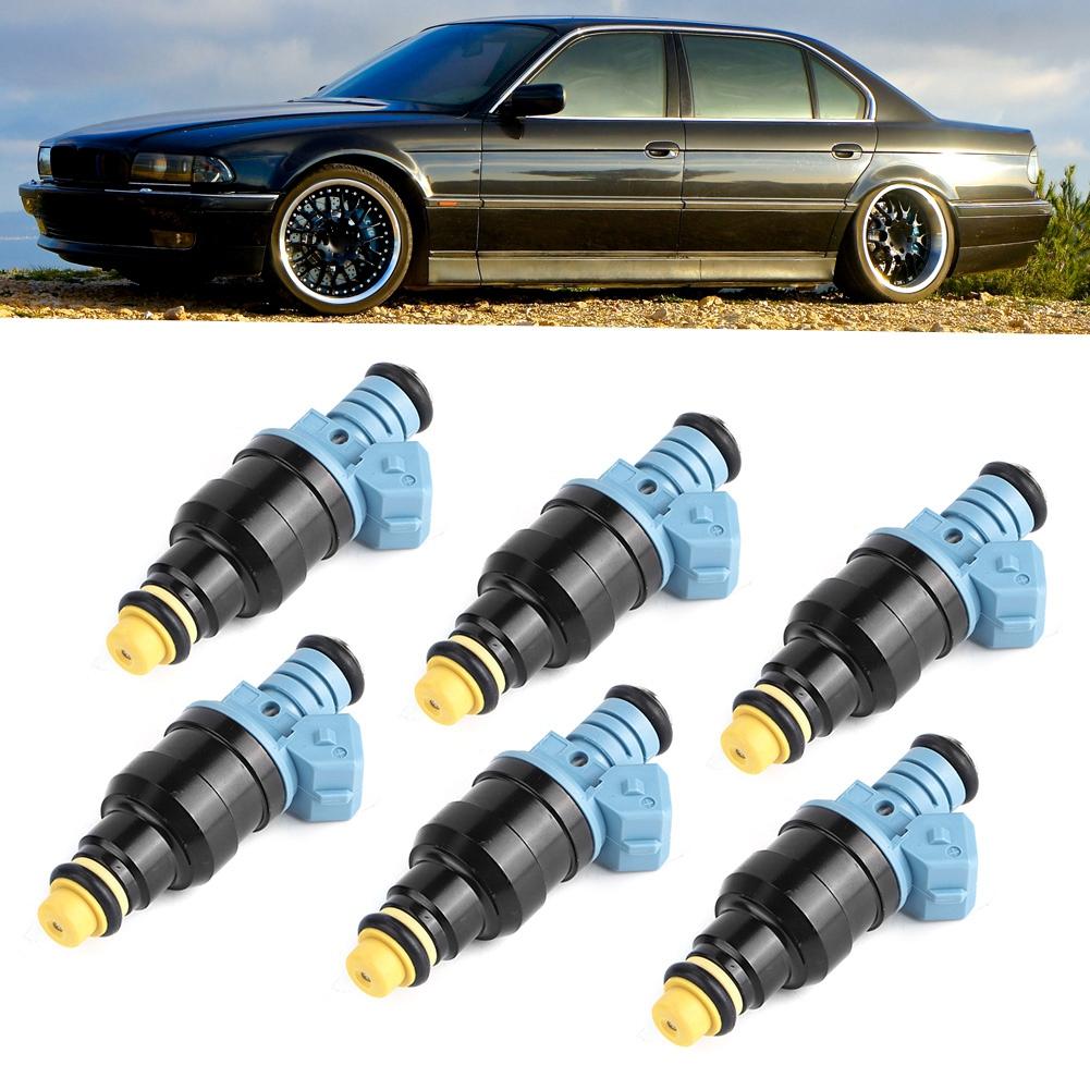 6pcs Fuel Injectors Nozzle 0280150715 Replacement Fit for 325i 525i 750il 850ci