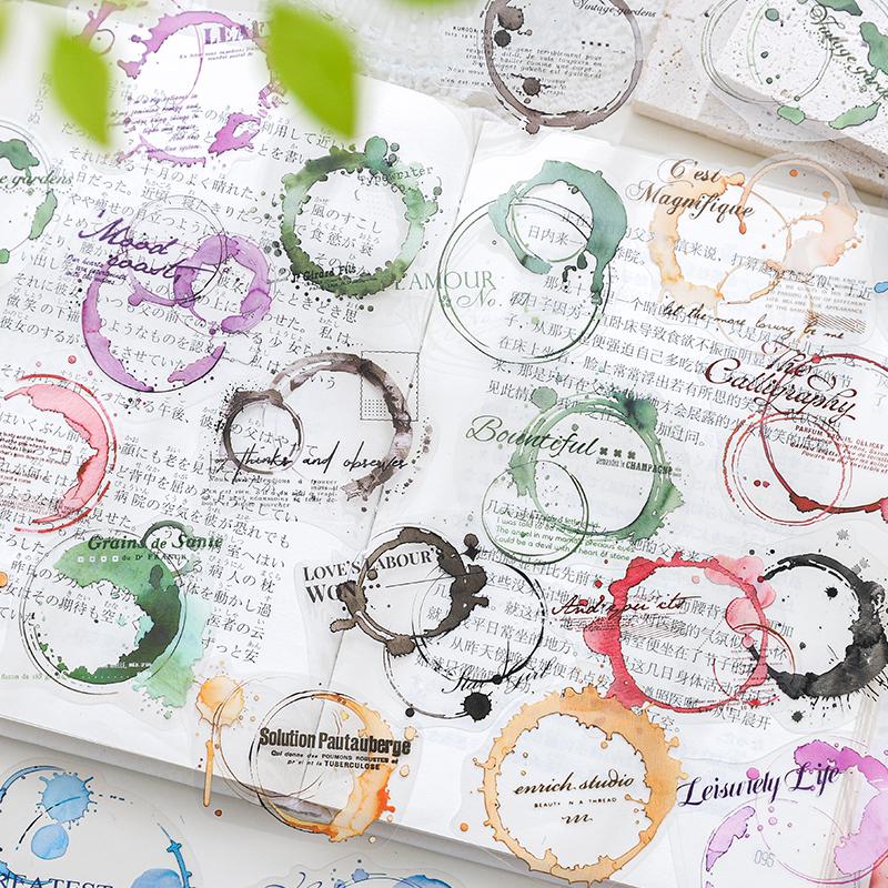 4 Styles Stain Practical  Die Cutting Decor Material Stickers Creative DIY Junk Journal Collage Stationery Scrapbooking Paper