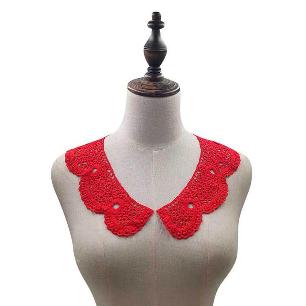 White Black Neckline Fake Collar Embroidery Lace Fabric False Collars Diy Applique Collar Blouse Collar Stand Detachable Collar