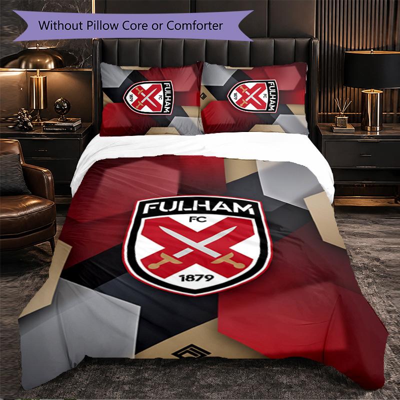 Set Biancheria da Letto Fulham Football 3 Pezzi Morbido Set Copripiumino con Federe Set Decorazione Camera da Letto per la Casa