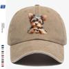 pc Cute Yorkshire Puppy with Heart and Paw Print Design Baseball Cap Comfortable and Breathable Casual Hat Adorable and Aesth