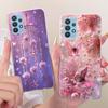 For Samsung Galaxy A32 4G 5G Samsung A33 5G A325F Phone Case Bow Pattern Colorful Butterfly Flower Soft Clear Silicone Casing