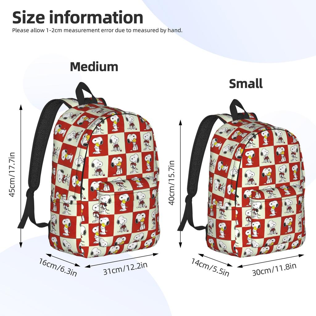 Snoopys Woodstock Teenage Backpack Gift High School Business Cartoon Daypack for Men Women College Canvas Bags