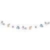 Country Garland - LITTLE CLOWN - 3.6 M - Cardboard Pennants - Bicycle and Flower Illustrations