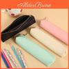 Leather Pencil Pu New Pen Bag Simple Triangular Shape Vintage Color Case Storage Pouch For Pens Stationery School Pencils Bag