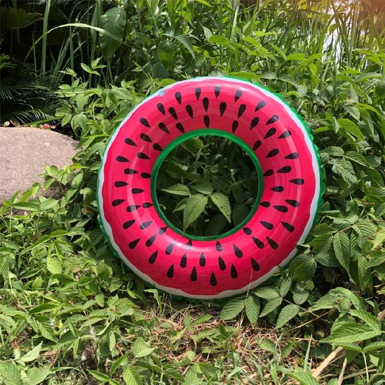 Inflatable Swimming Rings Watermelon Pattern Swim Tube Floatie Beach Swimming Party Toy for Pool, Bath Toy, Party