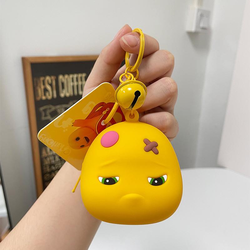 

Thoughtful Silicone Coin Purse Keychain For Teachers And Colleagues Gifts Sad Head