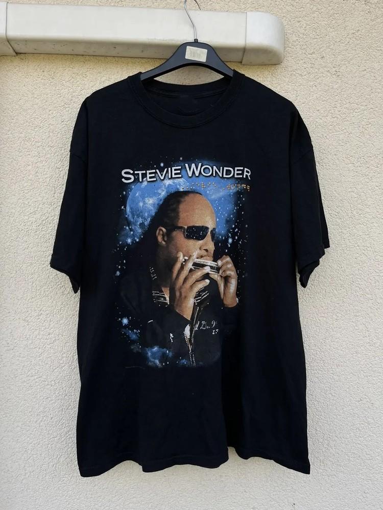 Stevie Wonder Black Cotton Shirt Full size S-5XL Unisex TU146 Unisex T-Shirt S