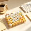1Pcs Student Backpack Keychain 26 Key Simulated Keyboard Pressure Release Bell Pendant Desktop Animal Decoration
