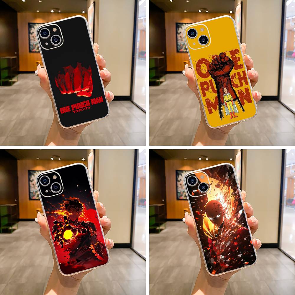 O-P-M-One-Punch -Man Phone Case For iPhone17,16,15,14,13,12,Pro Max,16/15/14 Plus XS Soft Silicone Transparent Cover