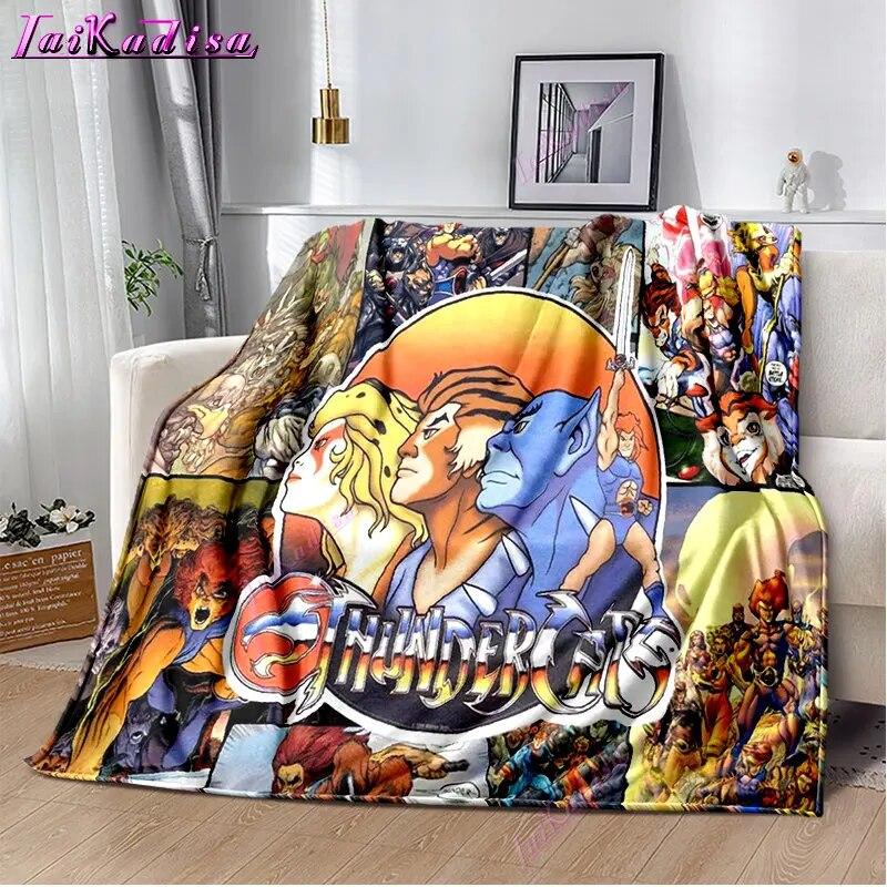 Thundercats Throw Blanket Cartoon Soft Cover Lightweight Warm Cartoon Blankets for Kidsroom Bedroom