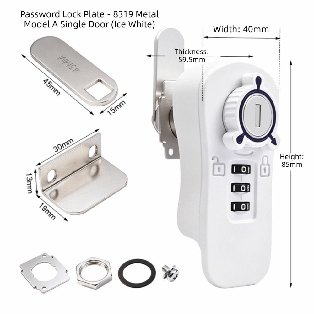 Zinc Alloy Combination Cabinet Lock 3 Digit Password Cabinet Lock Drawer Lock
