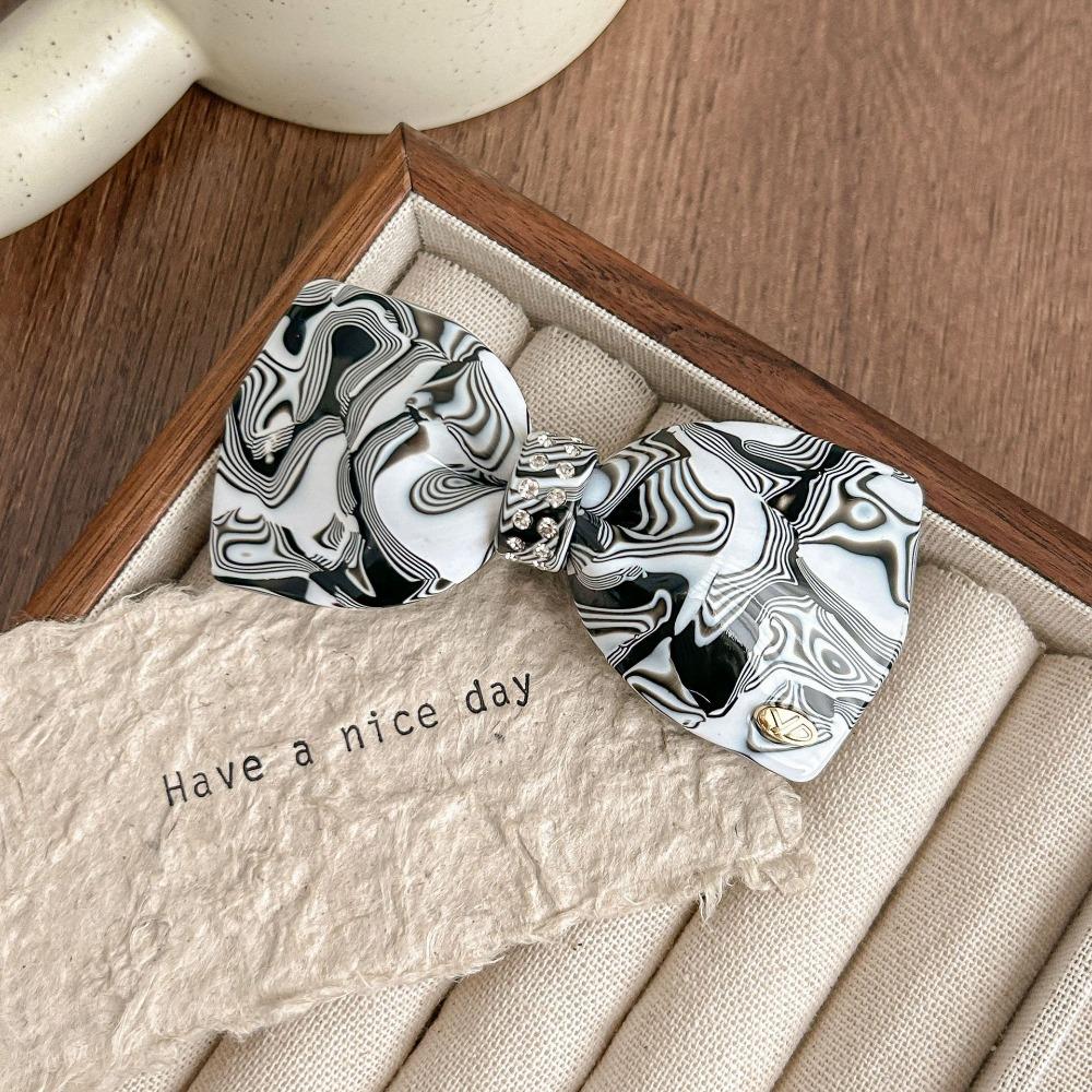 

Candy Color Rhinestone Hair Clip Bowknot Bow Hairpin Personalized Acetate Hair Clip Daily Style 3